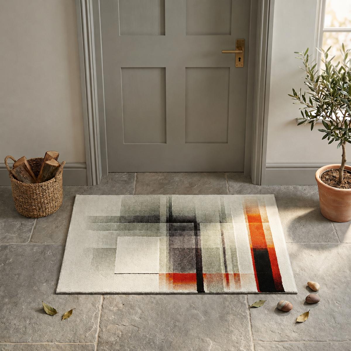 Tapis chambre tissé motif géométrique LYN8 NORAMI — vue 3