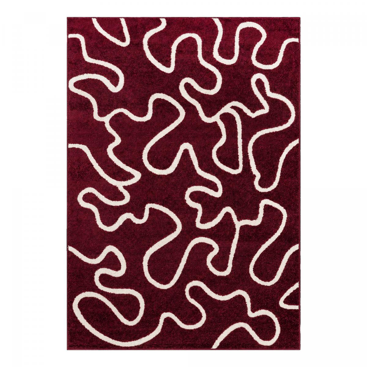 Tapis salon, motif abstrait en relief, graphique et tendance