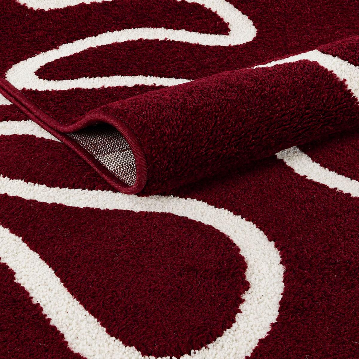 Tapis salon, motif abstrait en relief, graphique et tendance — vue 5