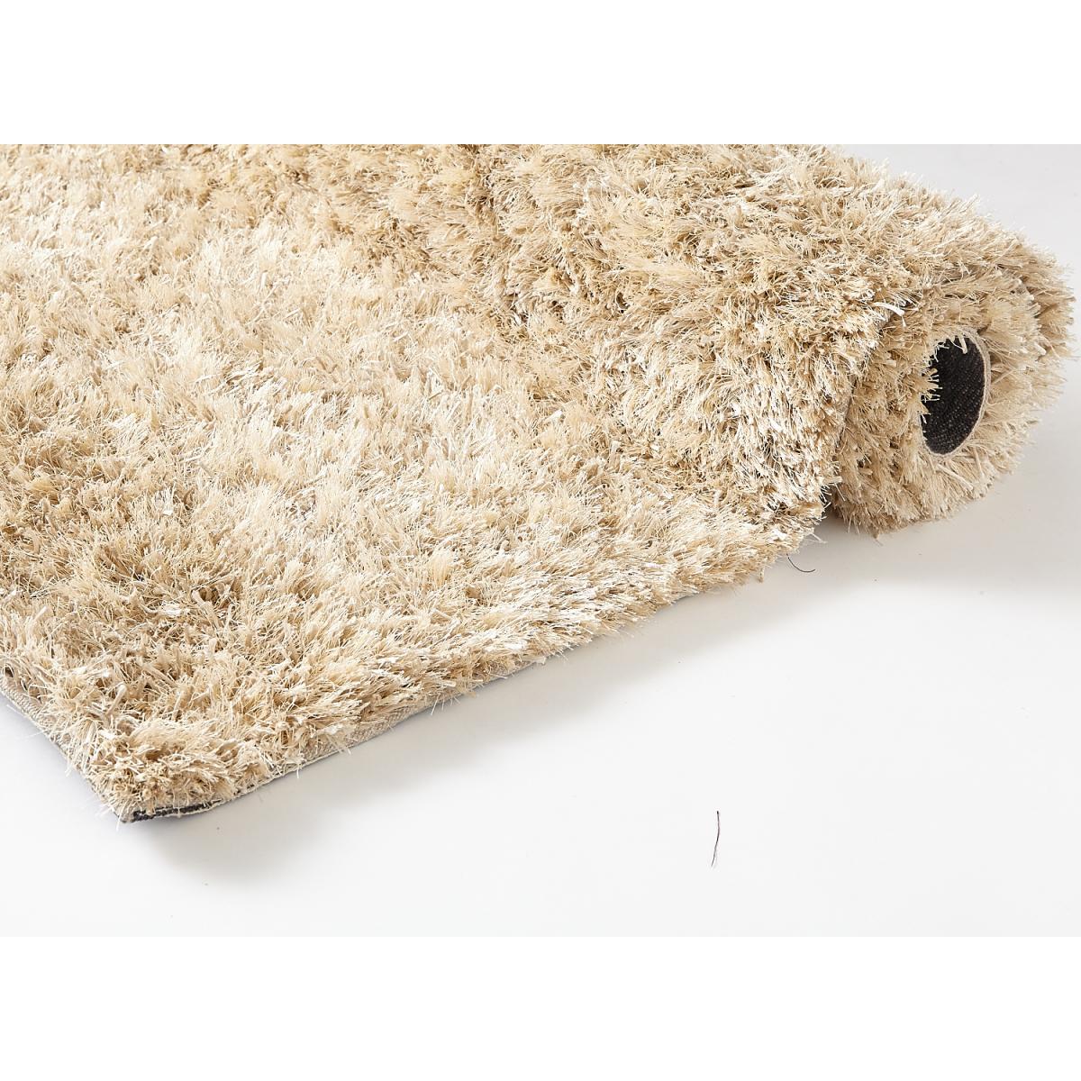 Tapis longs poils shaggy fait main motif uni MELANGE — vue 5