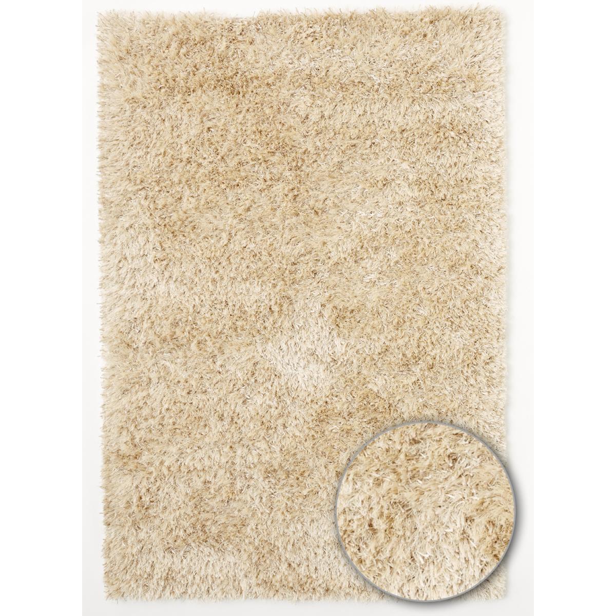 Tapis longs poils shaggy fait main motif uni MELANGE