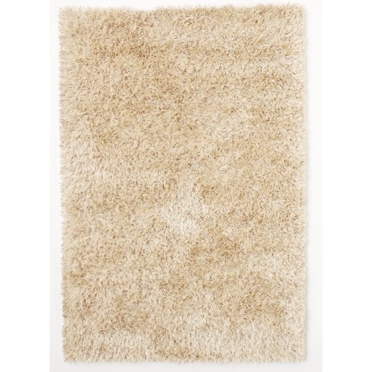 Tapis shaggy fait main motif uni MALAIDORY