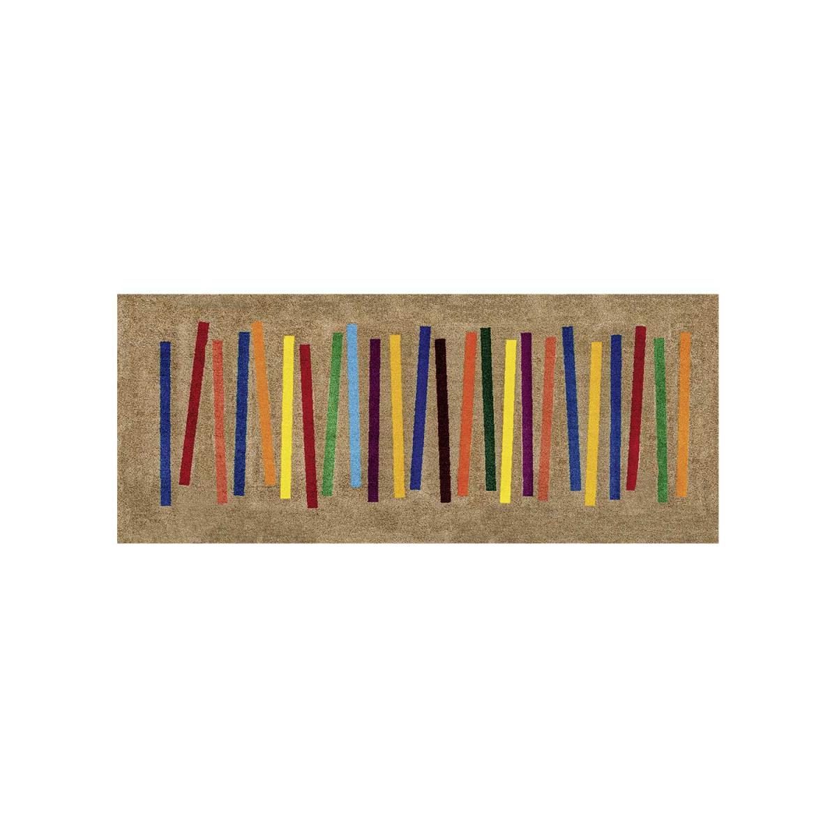 Paillasson tissé motif géométrique STRIPES