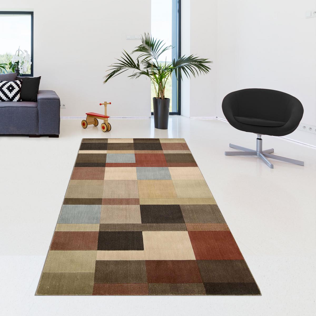 Tapis salon et chambre tissé motif seventies PADRIAN — vue 3