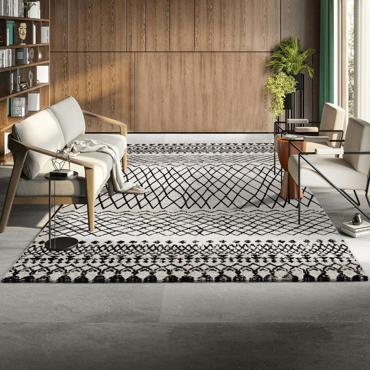 Tapis salon et chambre tissé motif berbère MO 83 — vue 3