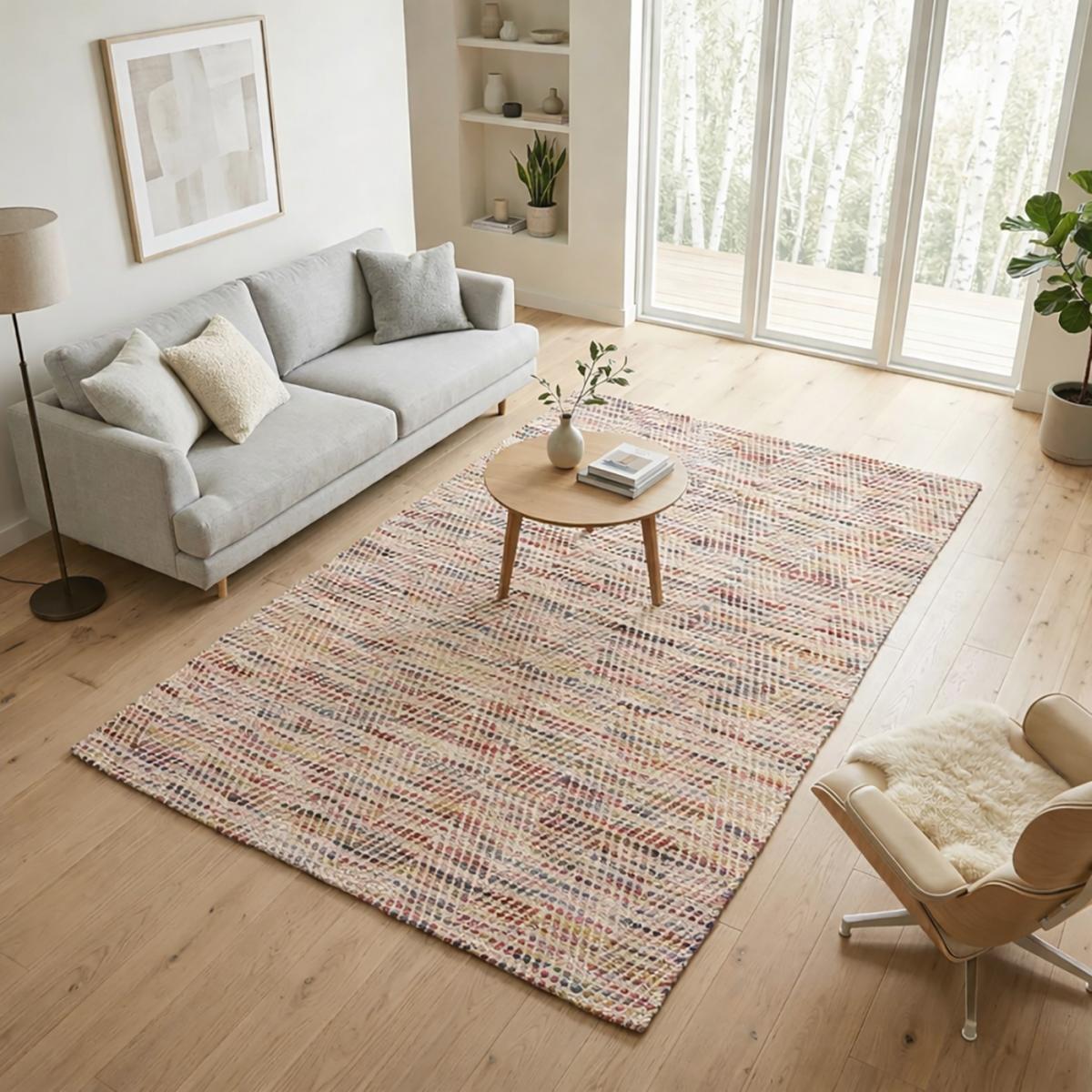 Tapis kilim fait à la main en laine motif ethnique — vue 3