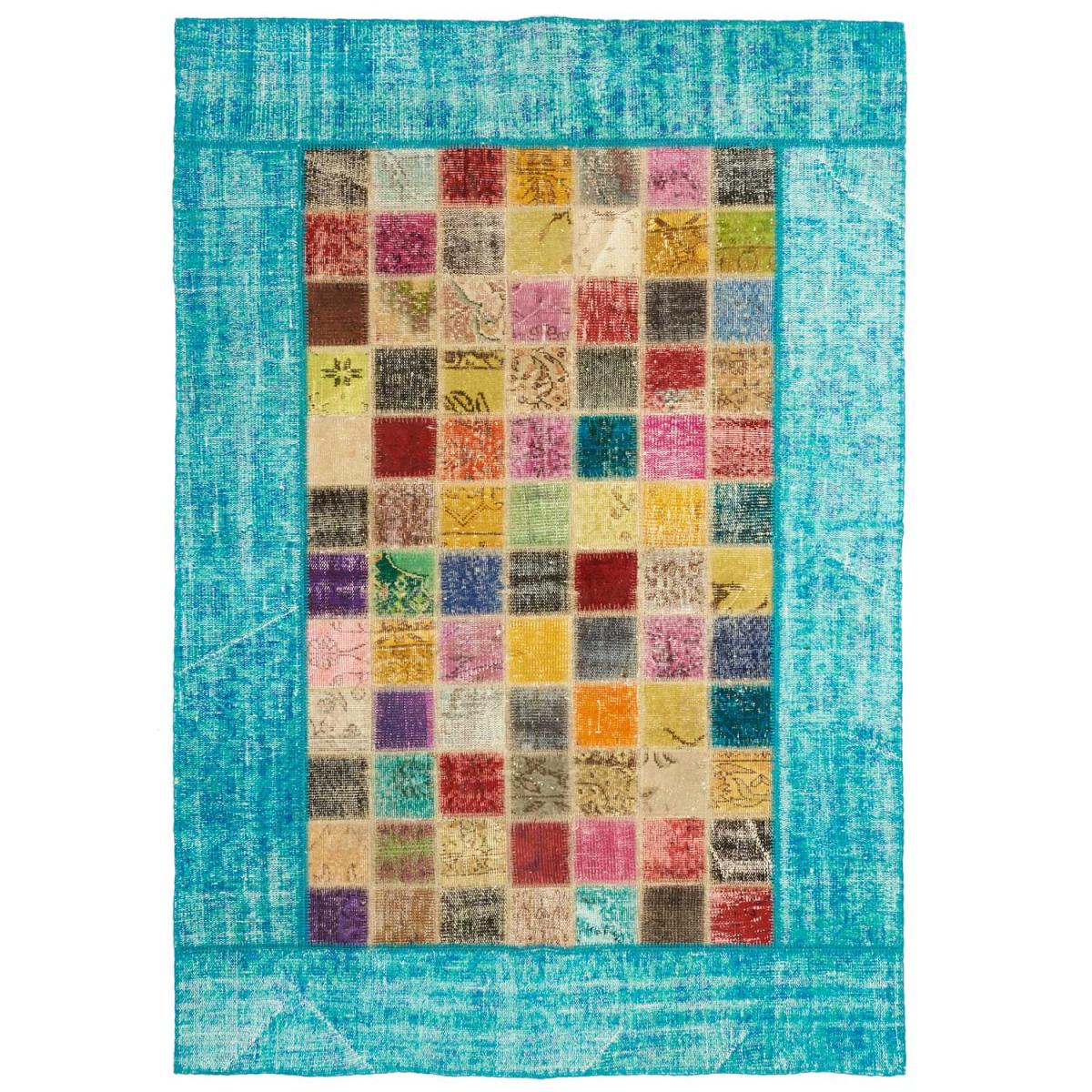 Tapis Chambre fait à la main en laine motif géométrique