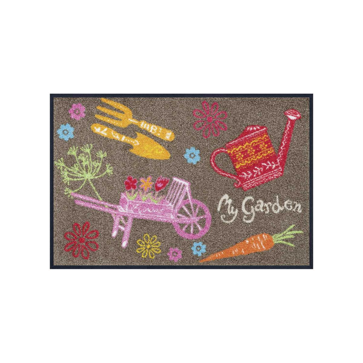 Paillasson tissé motif floral GARDEN