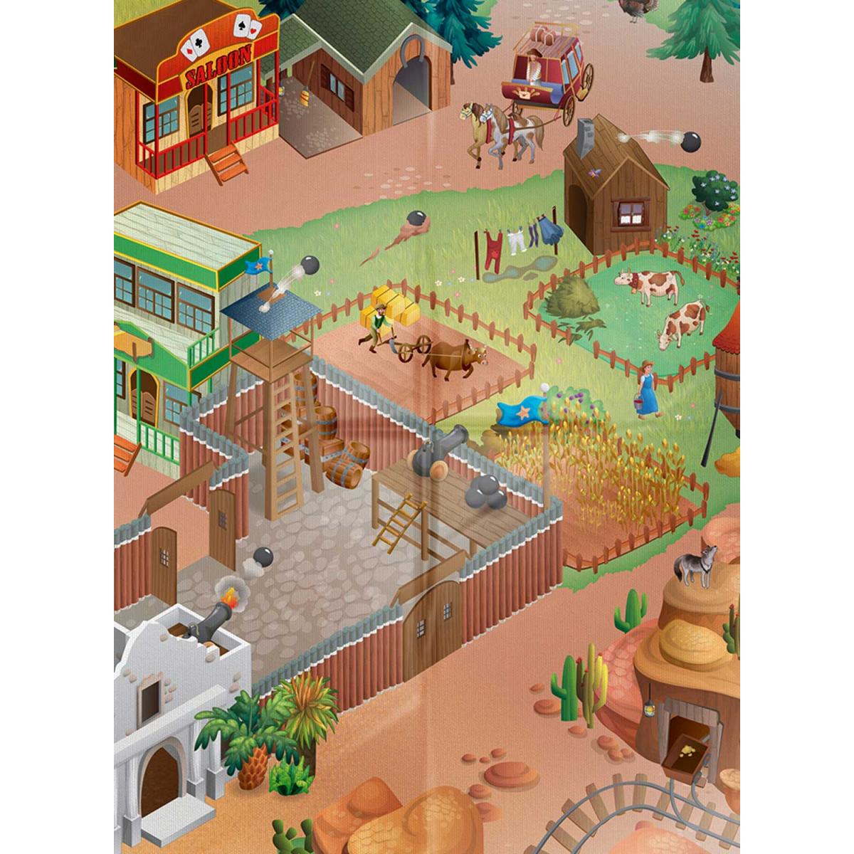 Tapis salon et chambre tissé motif enfant NAPPE ALAMO A — vue 4