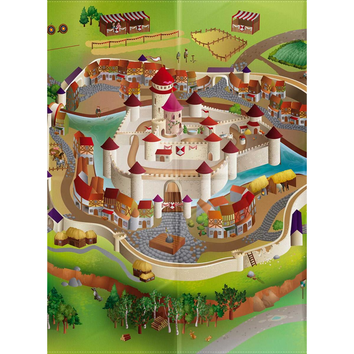 Tapis salon et chambre tissé motif enfant NAPPE MOYEN-AGE A — vue 4