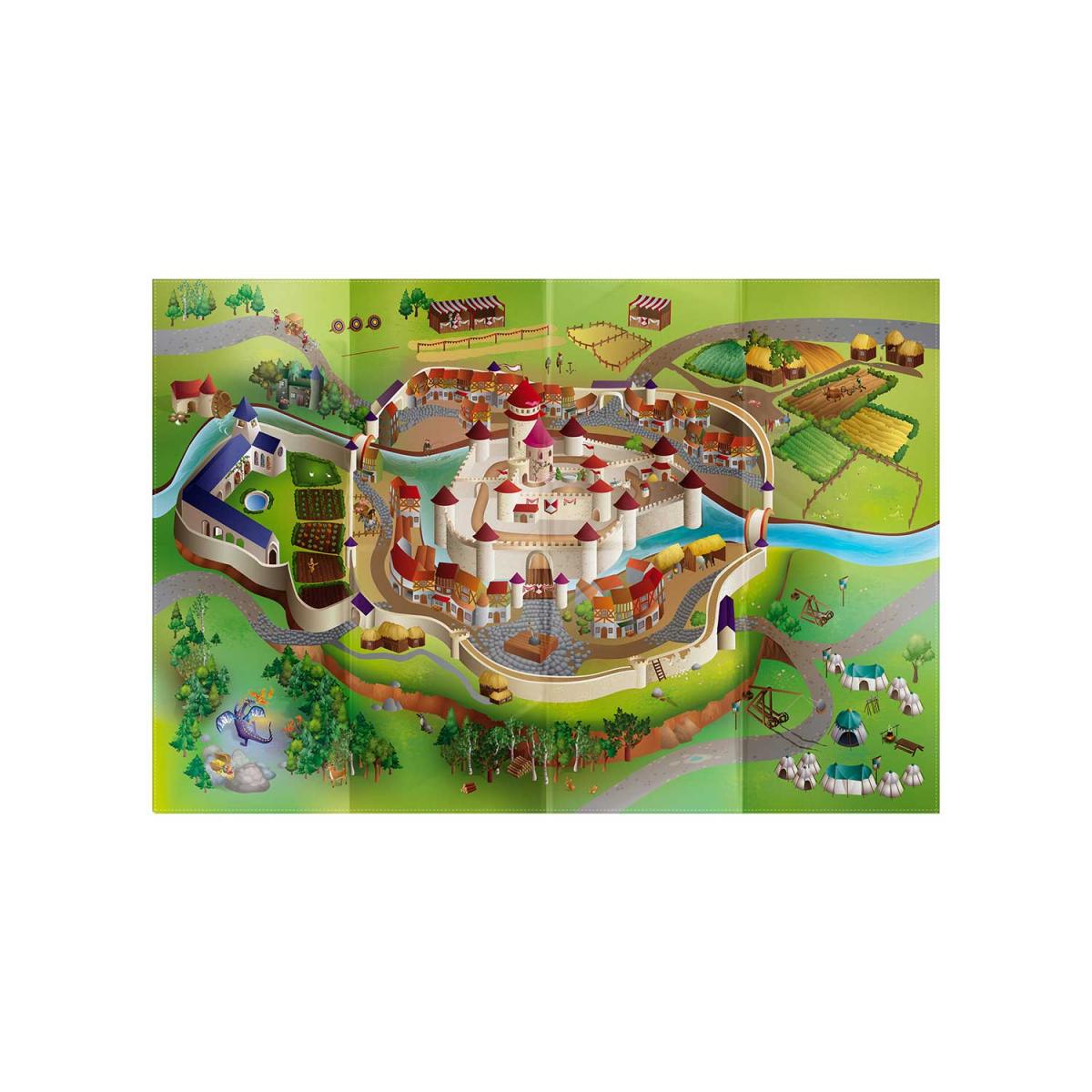 Tapis salon et chambre tissé motif enfant NAPPE MOYEN-AGE A