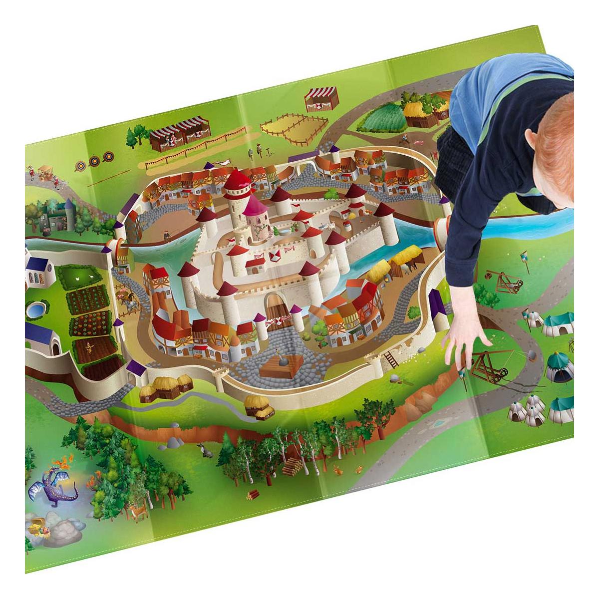 Tapis salon et chambre tissé motif enfant NAPPE MOYEN-AGE A — vue 3