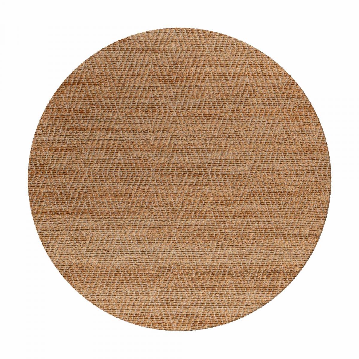 Tapis salon rond, fait main en jute