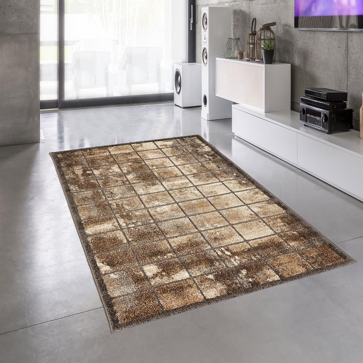 Tapis chambre tissé motif géométrique NATACT 1 — vue 3