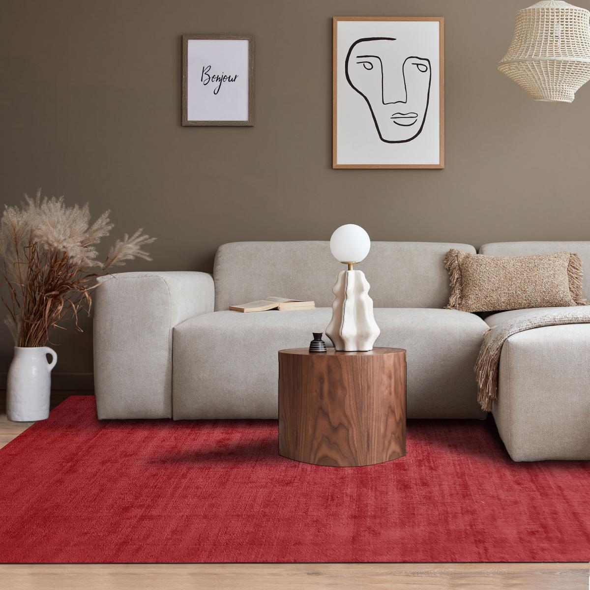 Tapis chambre fait main motif uni NEO UNI — vue 5