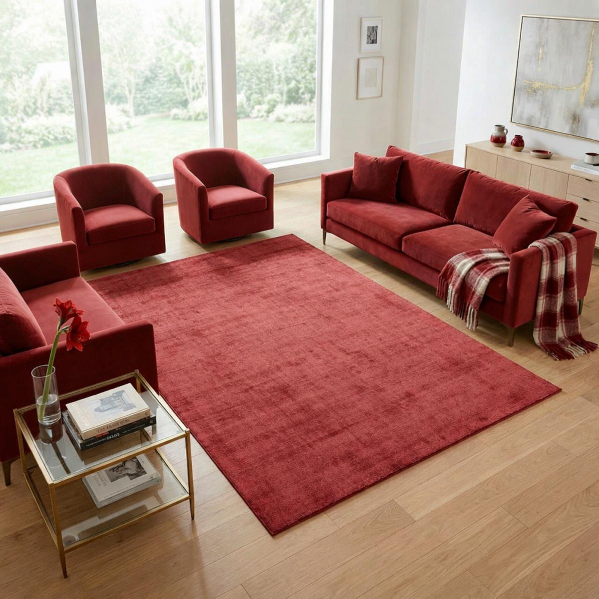 Tapis chambre fait main motif uni NEO UNI — vue 3