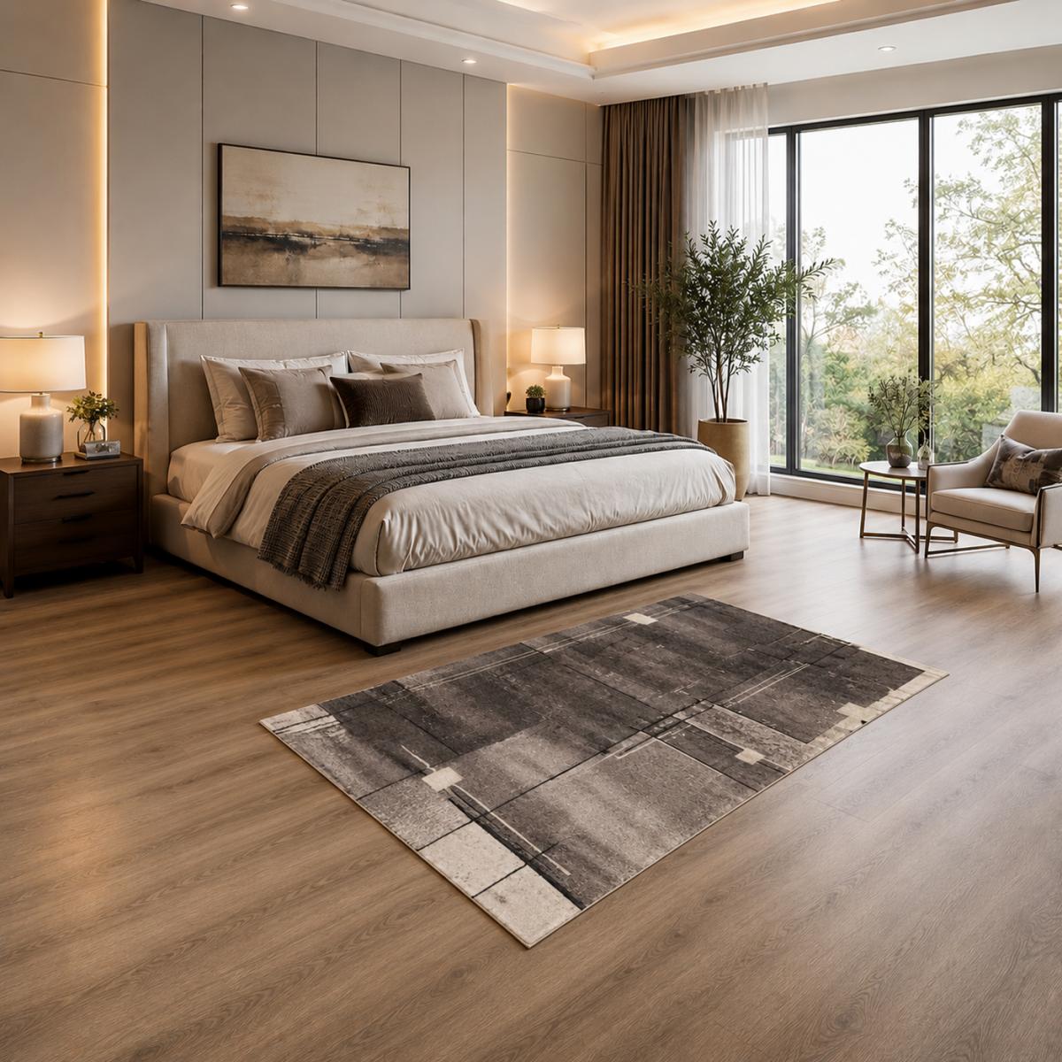 Tapis Chambre tissé motif abstrait NOVA — vue 3