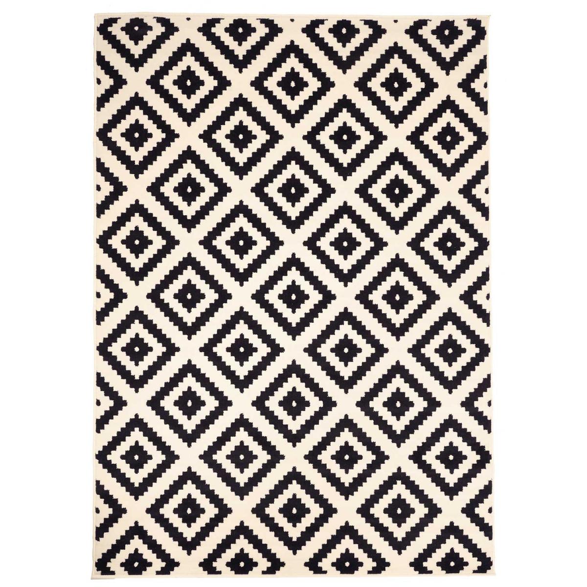 Tapis salon et chambre tissé motif géométrique ORMA