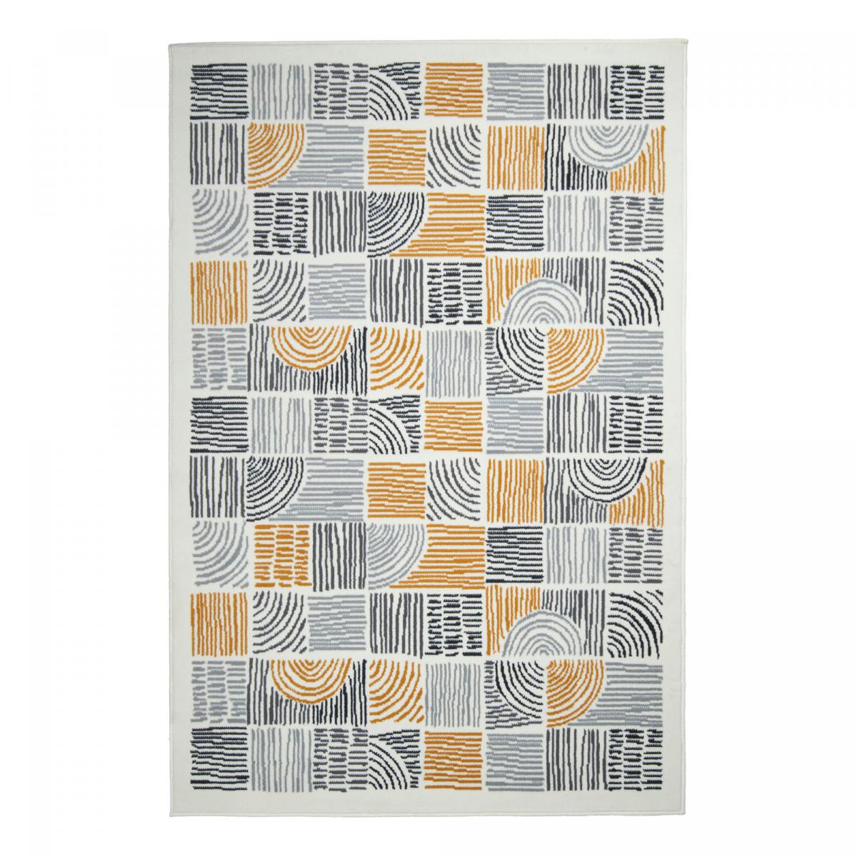 Tapis salon LYN1 ETNI, motif géométrique graphique, moderne