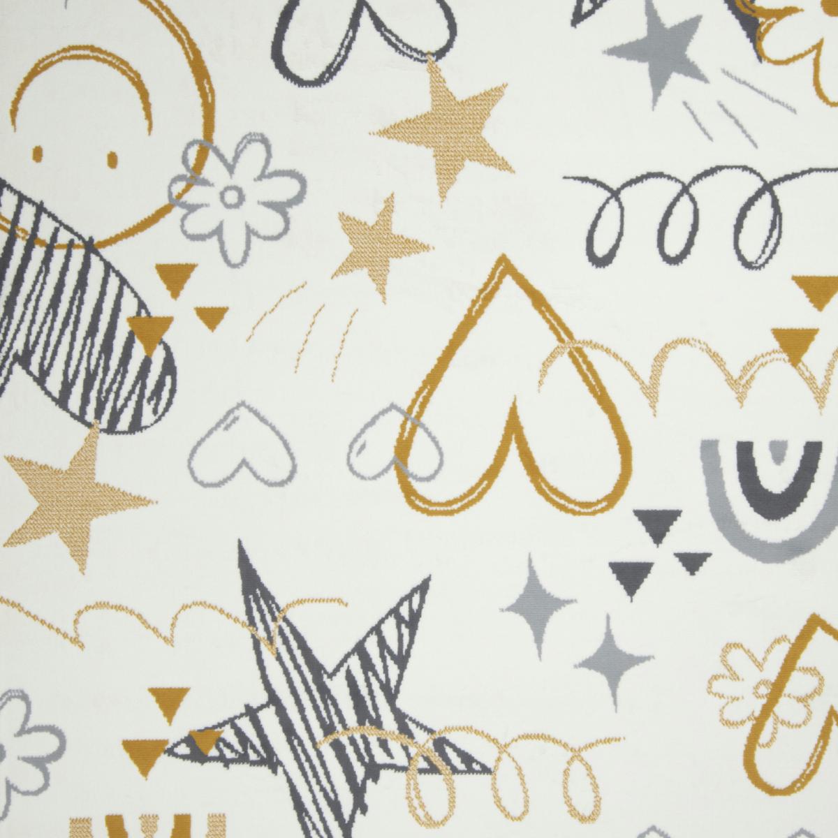 Tapis enfant LYN1 KID, motifs ludiques étoiles et cœurs — vue 5