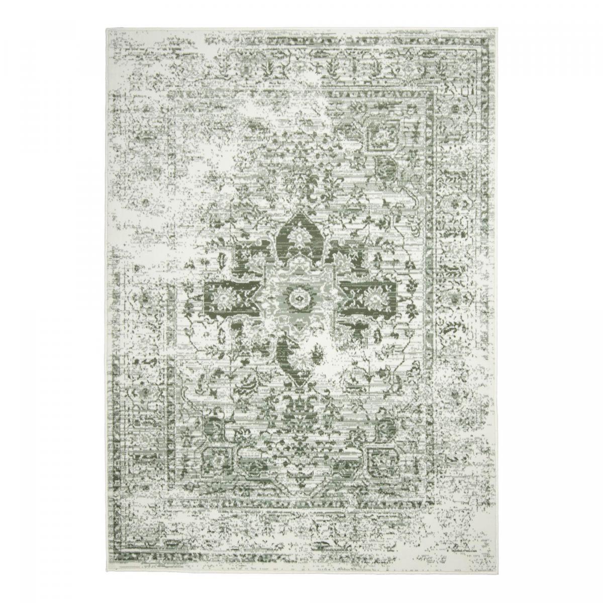 Tapis salon motif oriental vintage, ornements délicats, LYN1 VINT