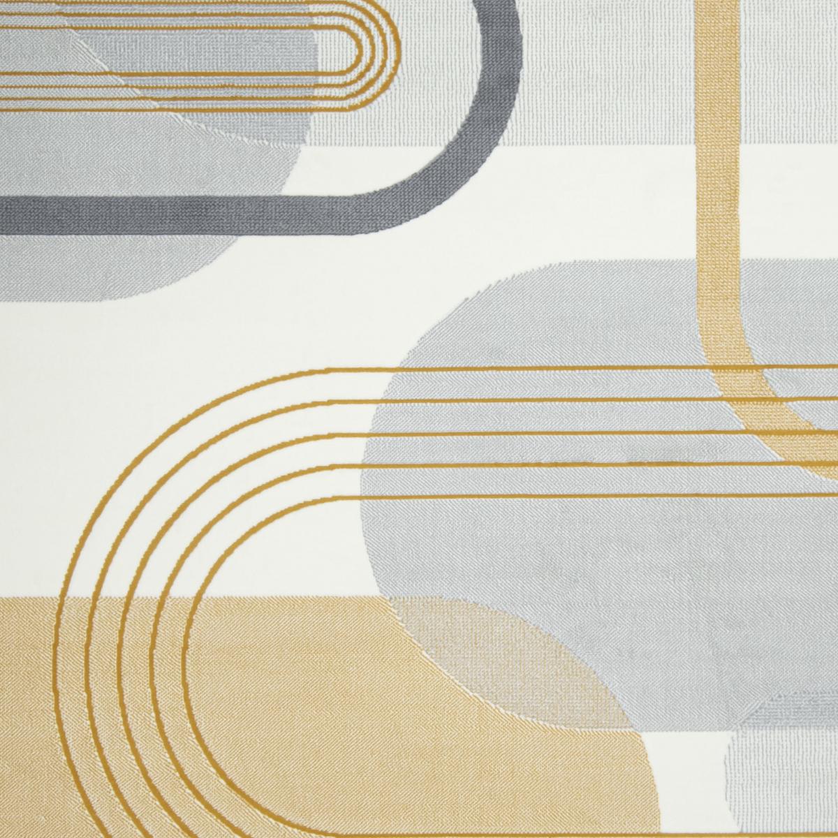 Tapis salon et chambre tissé motif rétro-vintage LYN49 COURBLA — vue 5