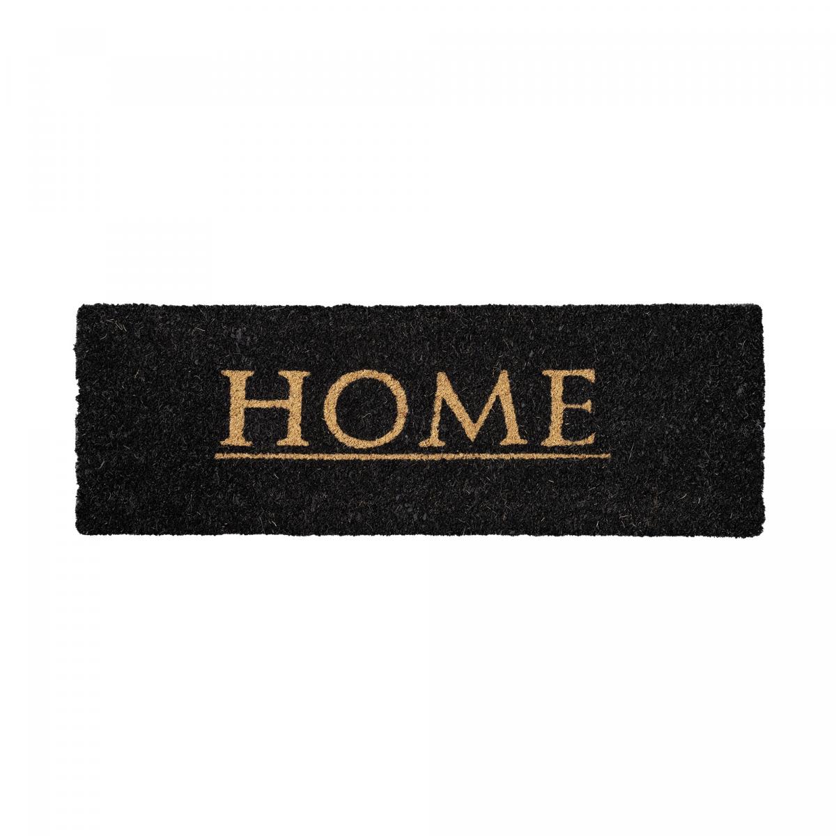 Paillasson motif texte graphique, tissé en relief, HOME 1
