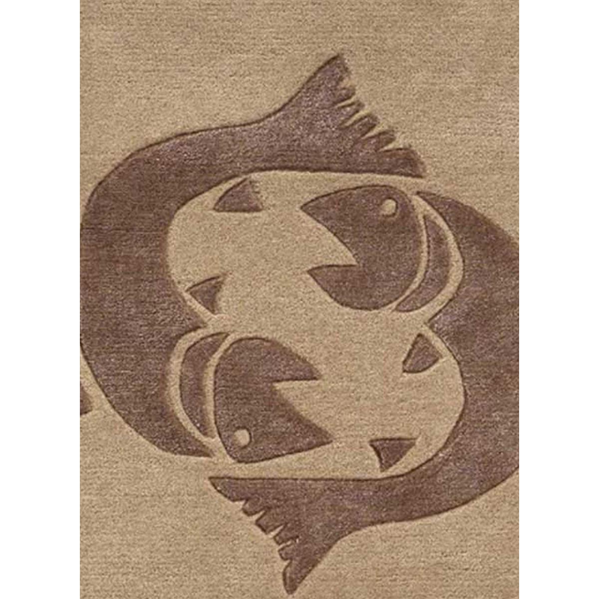 Tapis salon et chambre fait main en laine motif géométrique PISCES — vue 4
