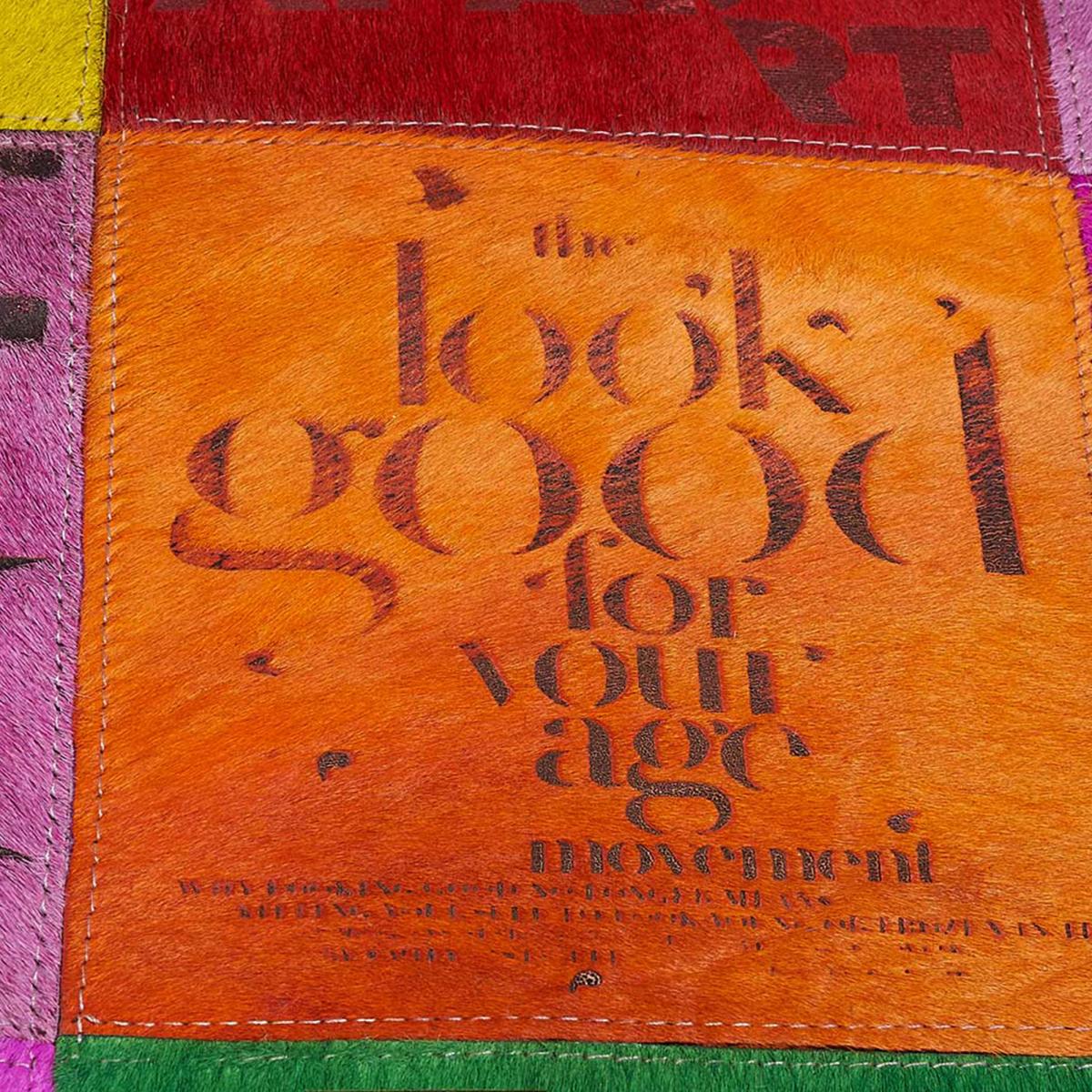 Tapis peau de vache POP R&L, kilim fait main — vue 6