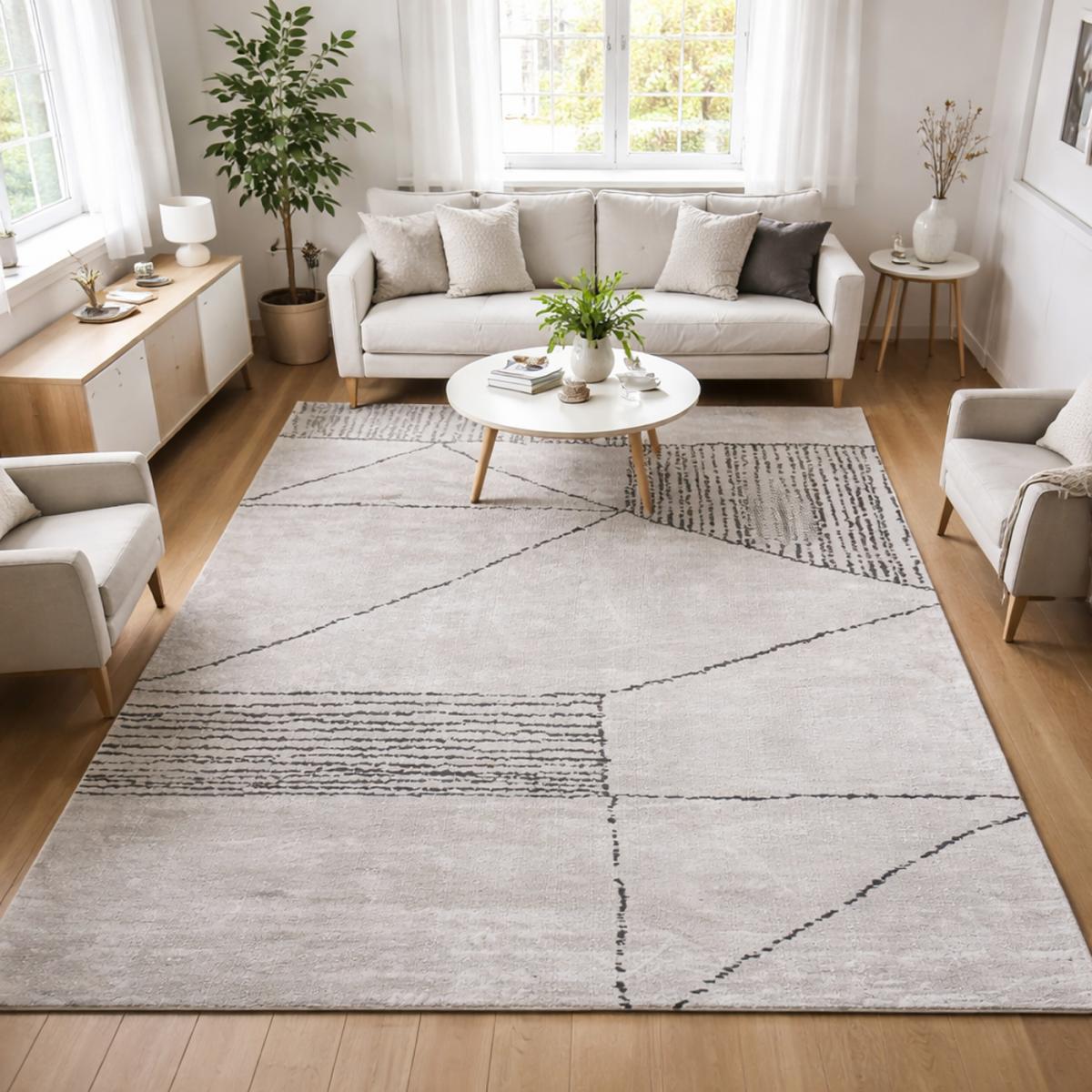 Tapis salon et chambre fait à la main motif géométrique RAGGAL — vue 3