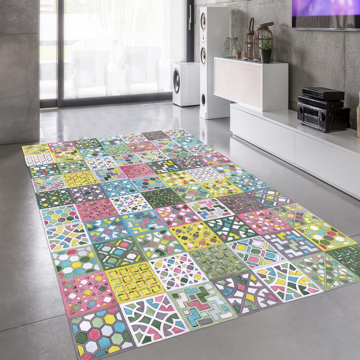 Tapis peau de vache kilm fait à la main — vue 3