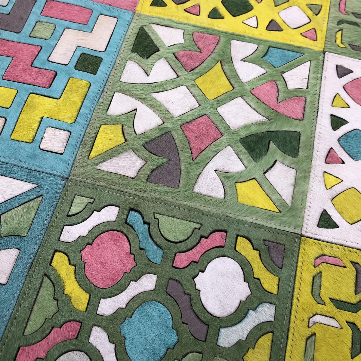 Tapis peau de vache kilm fait à la main — vue 5