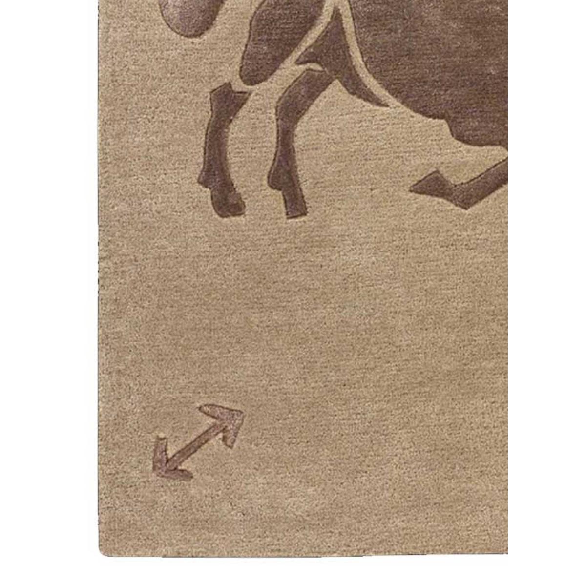 Tapis salon et chambre fait main en laine motif géométrique — vue 3