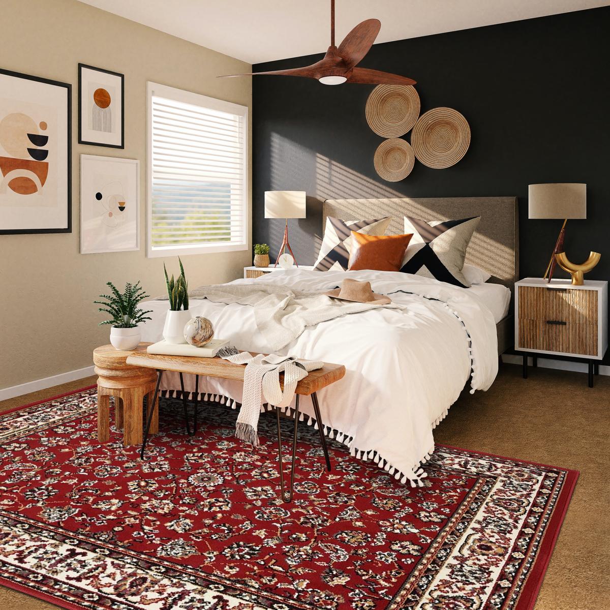 Tapis oriental tissé motif ancestral LYN1 NOMED — vue 6