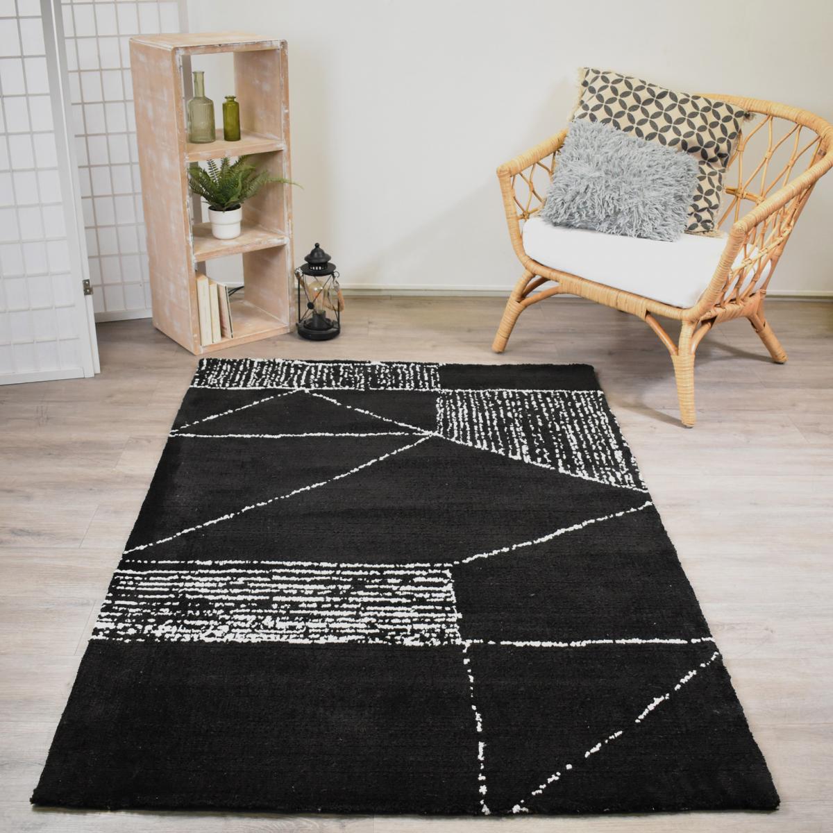 Tapis salon et chambre fait à la main motif géométrique RAGGAL — vue 5