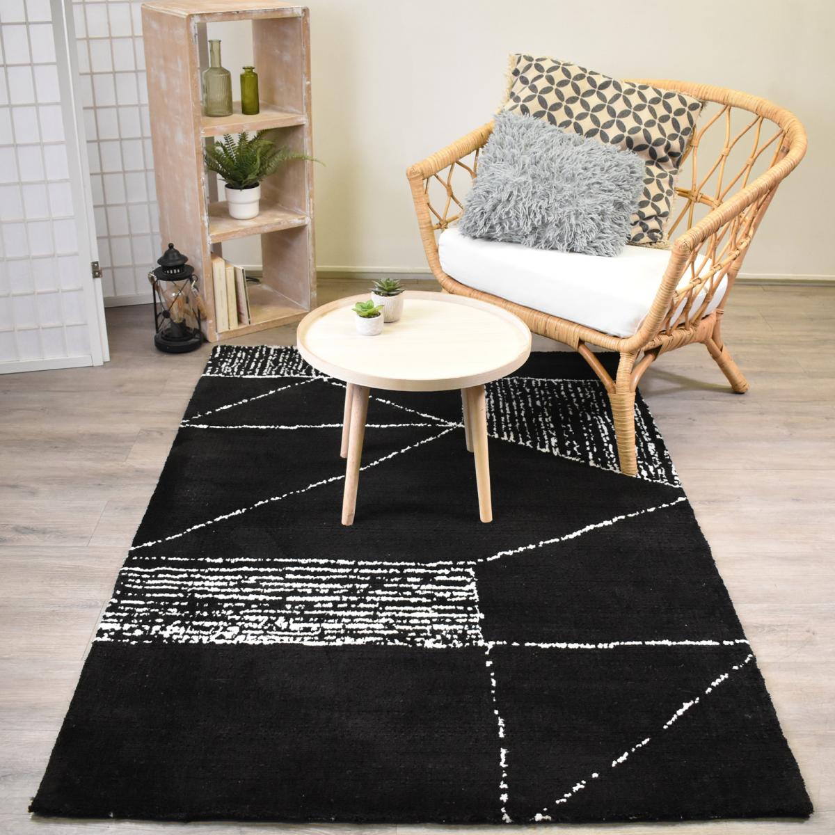 Tapis salon et chambre fait à la main motif géométrique RAGGAL — vue 3
