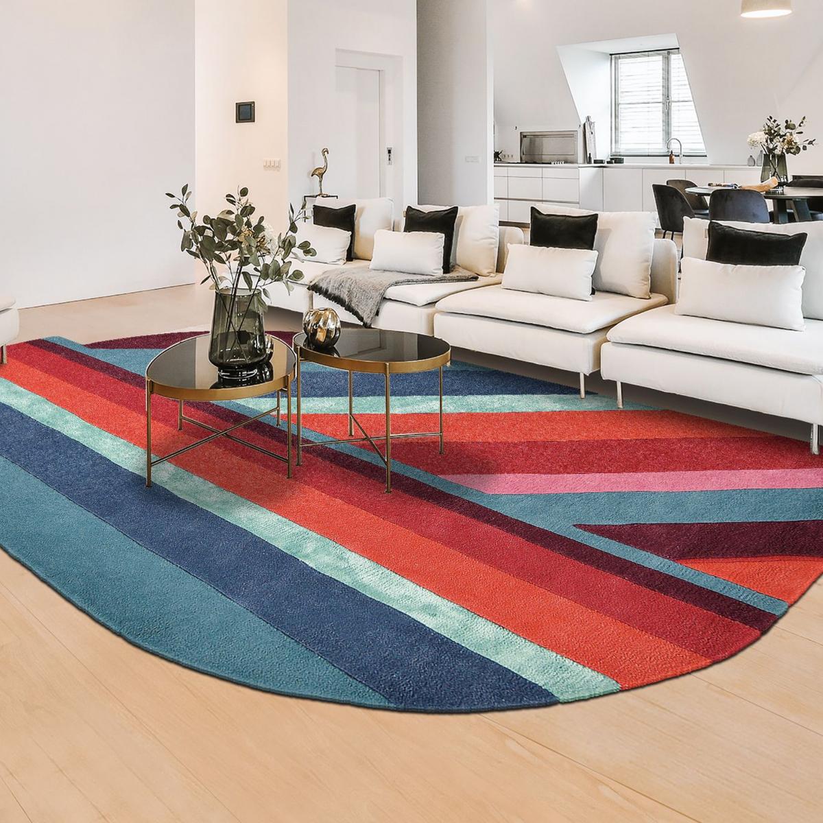 Tapis salon et chambre fait à la main en laine SAHARAPED — vue 3