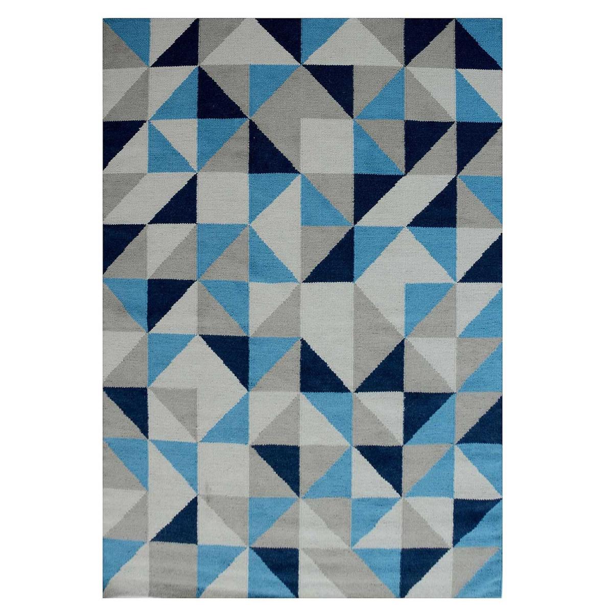 Tapis salon et chambre fait main en laine motif géométrique DIVIANCO