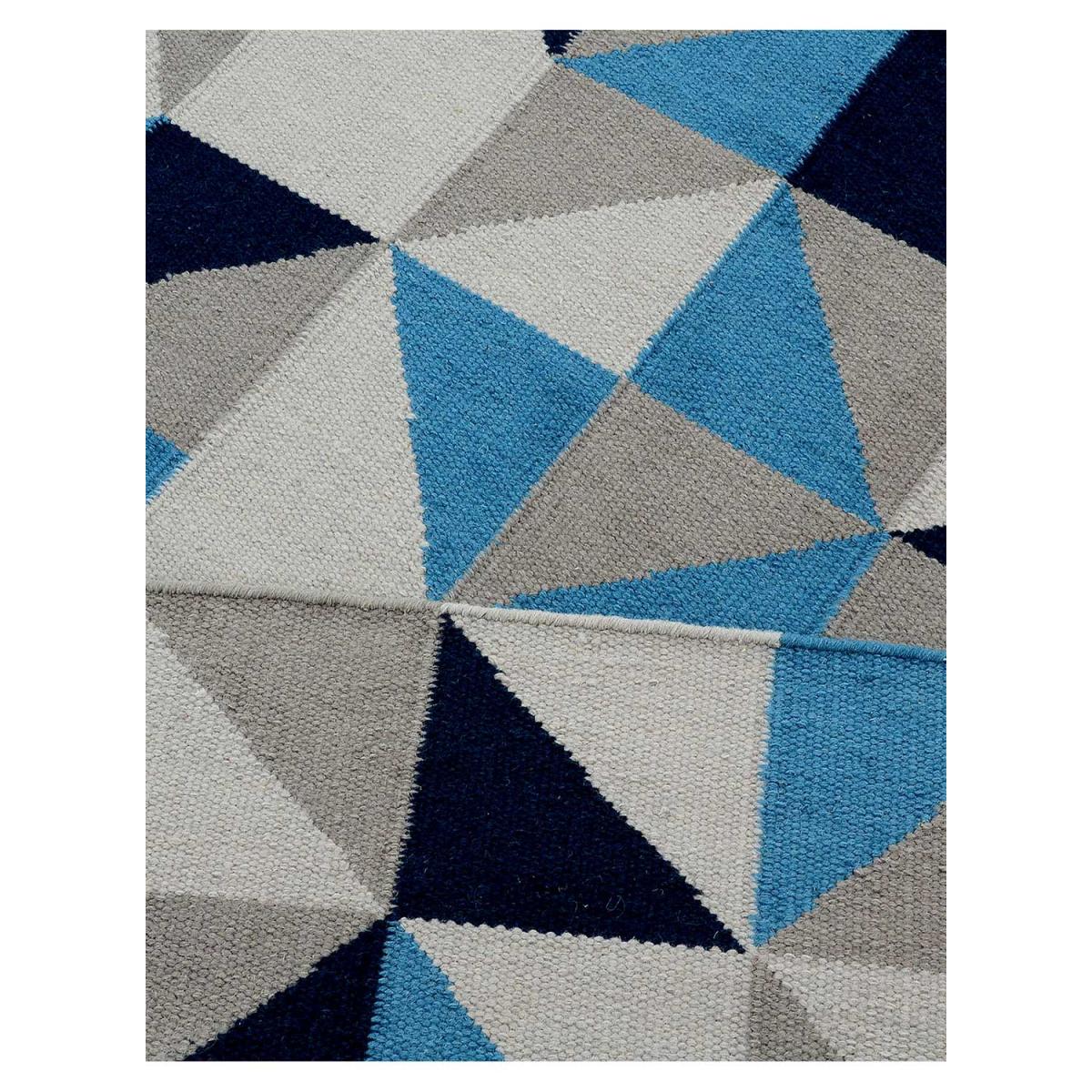 Tapis salon et chambre fait main en laine motif géométrique DIVIANCO — vue 5
