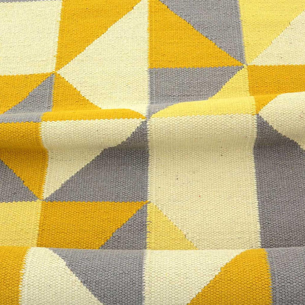 Tapis kilim LYN12 SCANDIN, fait main en laine motif géométrique — vue 6