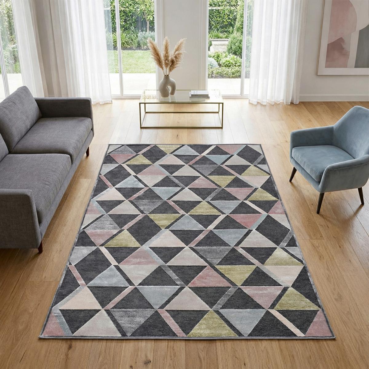 Tapis salon et chambre tissé en viscose motif scandinave SCANDSTYLE — vue 3