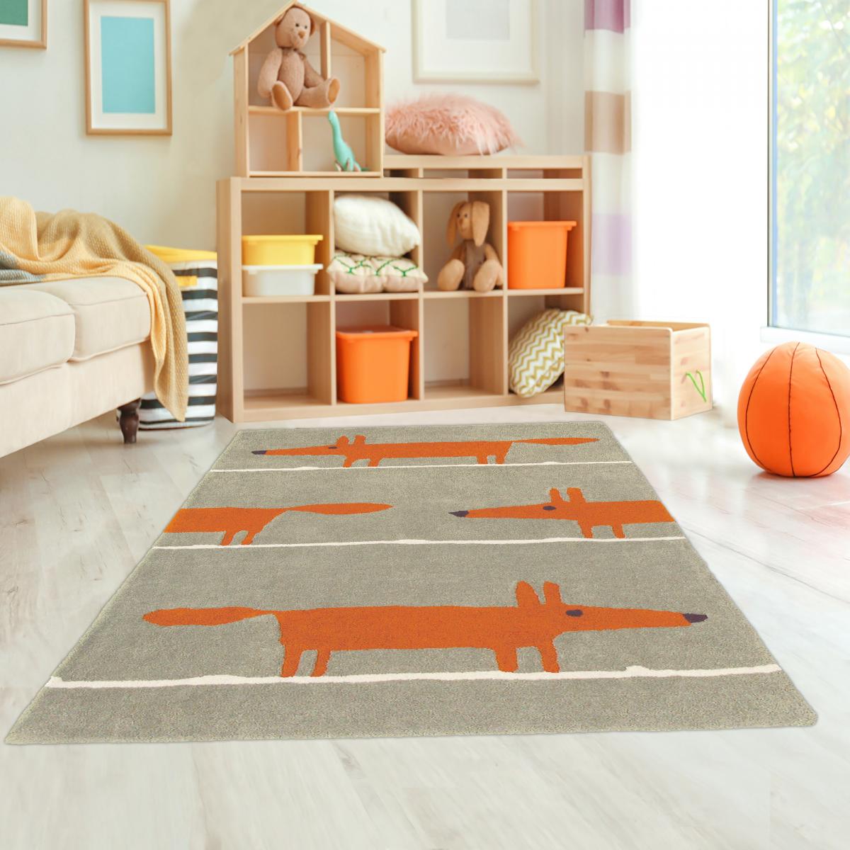 Tapis enfant FOX en laine Fait main — vue 3