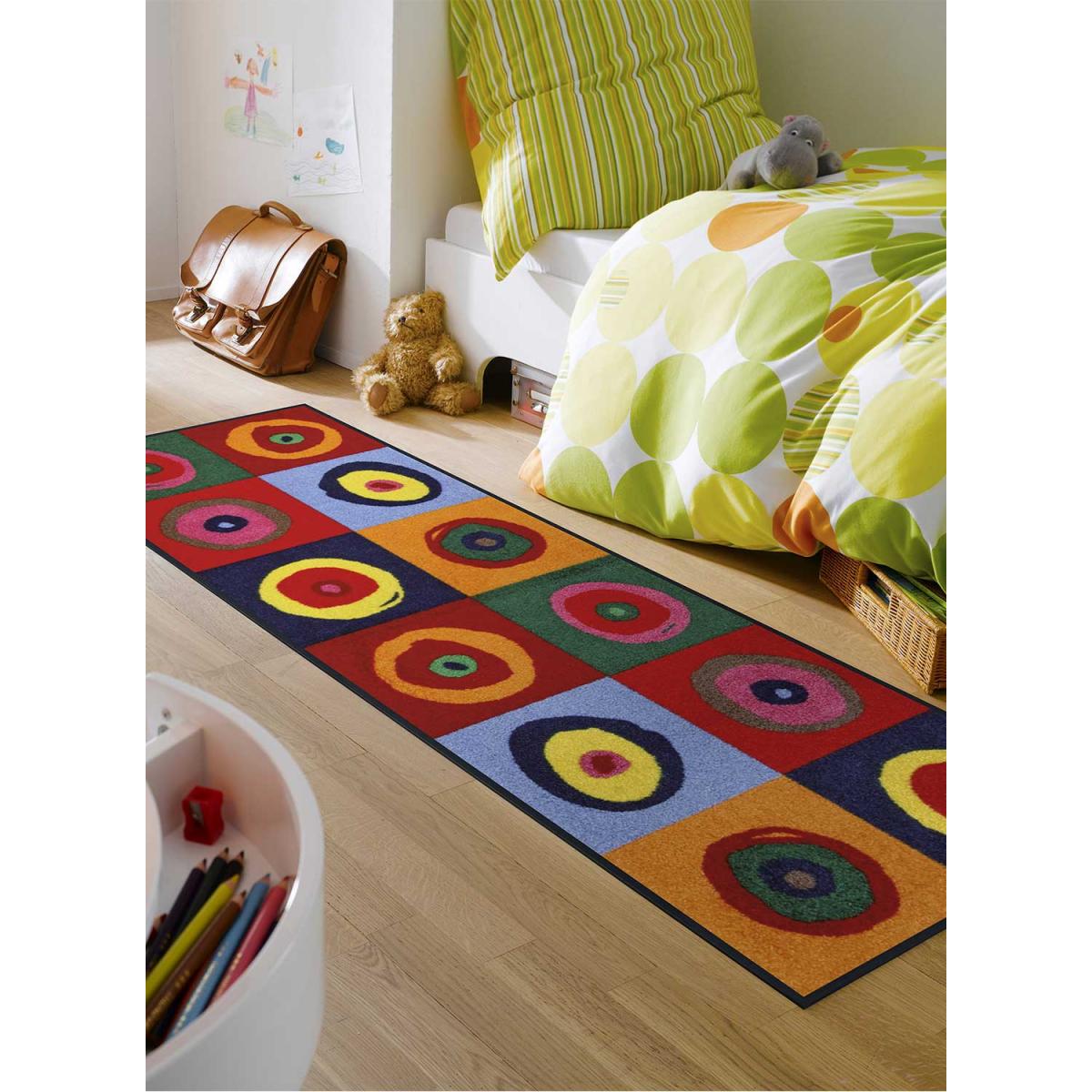 Tapis salon et chambre tissé motif rond SERGEJ — vue 6