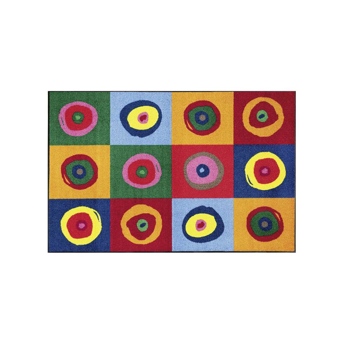 Tapis salon et chambre tissé motif rond SERGETE — vue 5