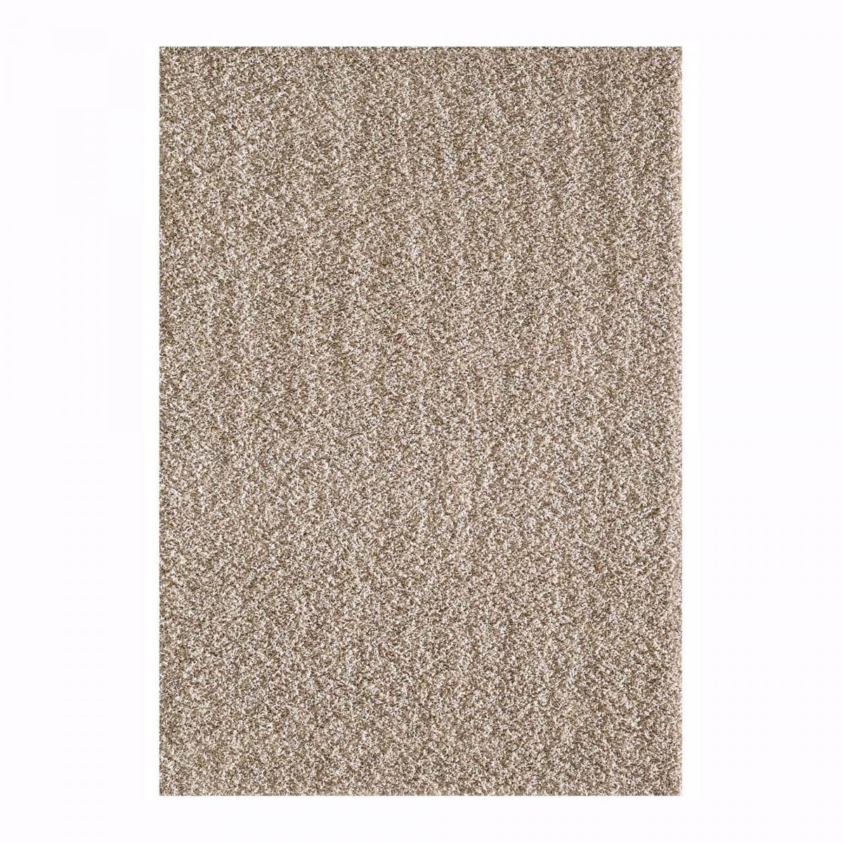 Tapis longs poils shaggy tissé motif uni SIMPLE