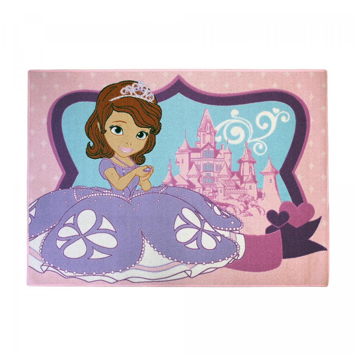Tapis enfant tissé motif princesse SOFIA C