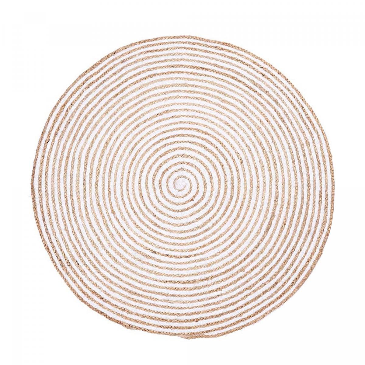 Tapis rond fait à la main en jute motif simple SPIRALTRY