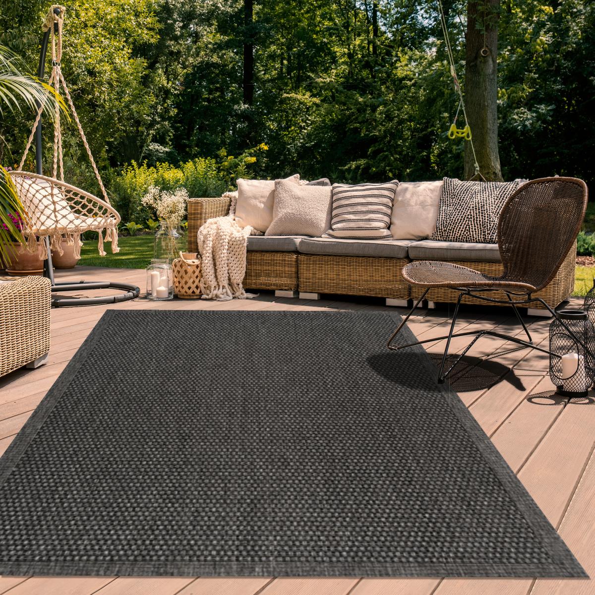 Tapis extérieur tissé kilim rectangle LYN45 SUNSAU 7 — vue 3
