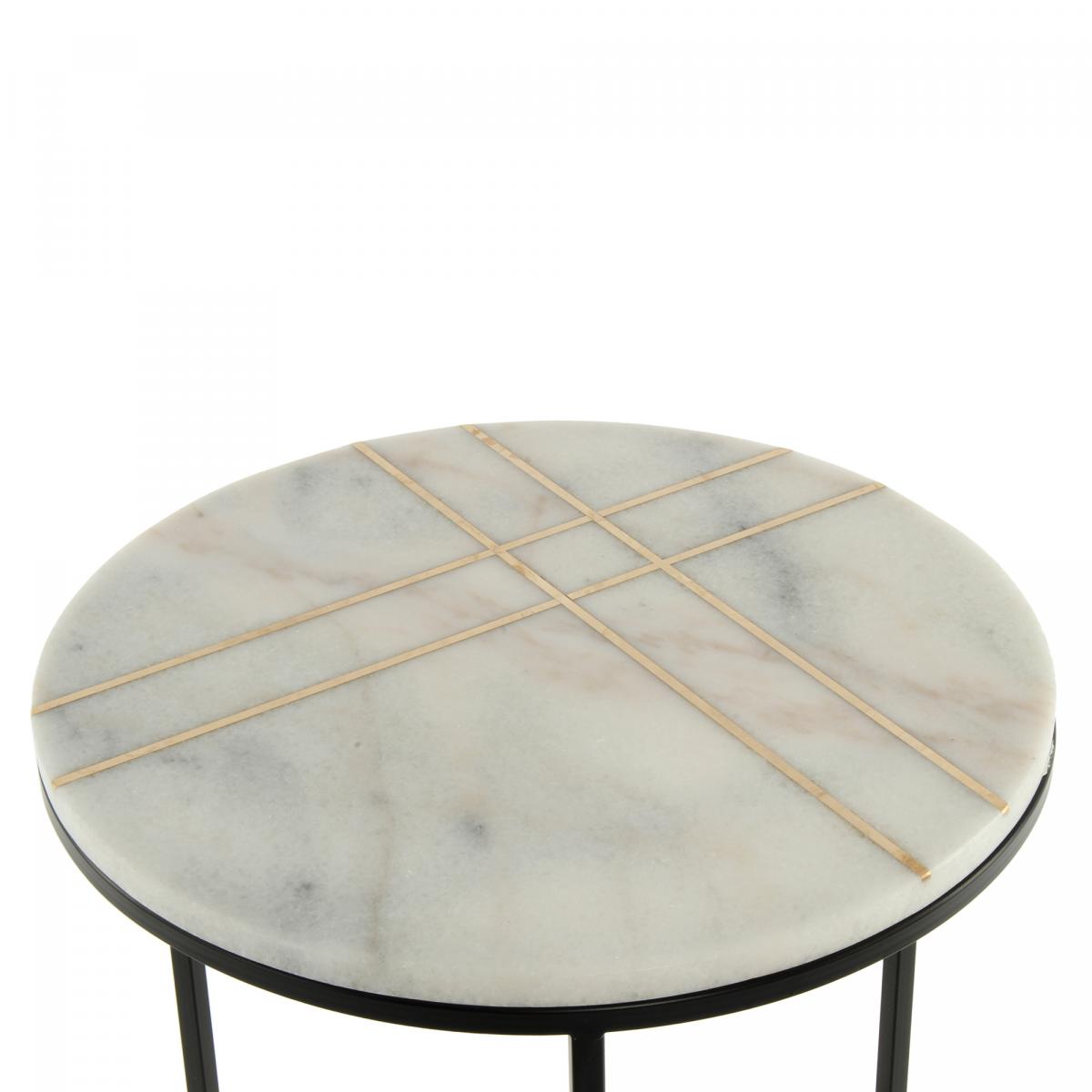 Table basse semi artisanal en marbre EKE