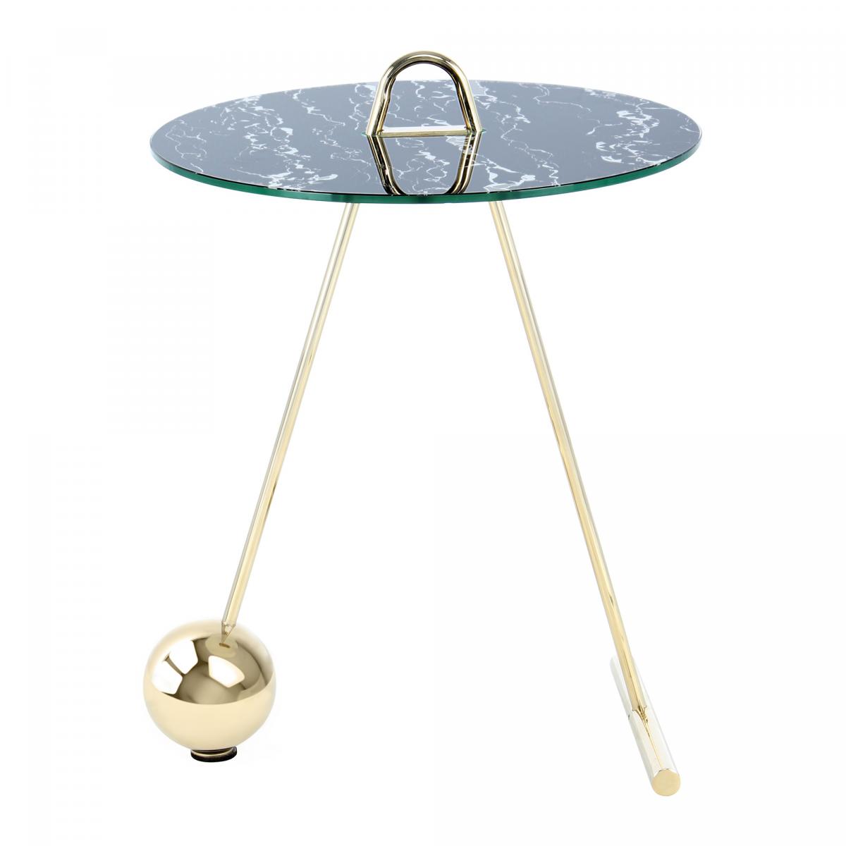 Table basse fait main en acier motif contemporain ELI